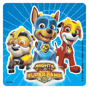 PAW Patrol Mighty Pups Glow-In-The-Dark Stickers